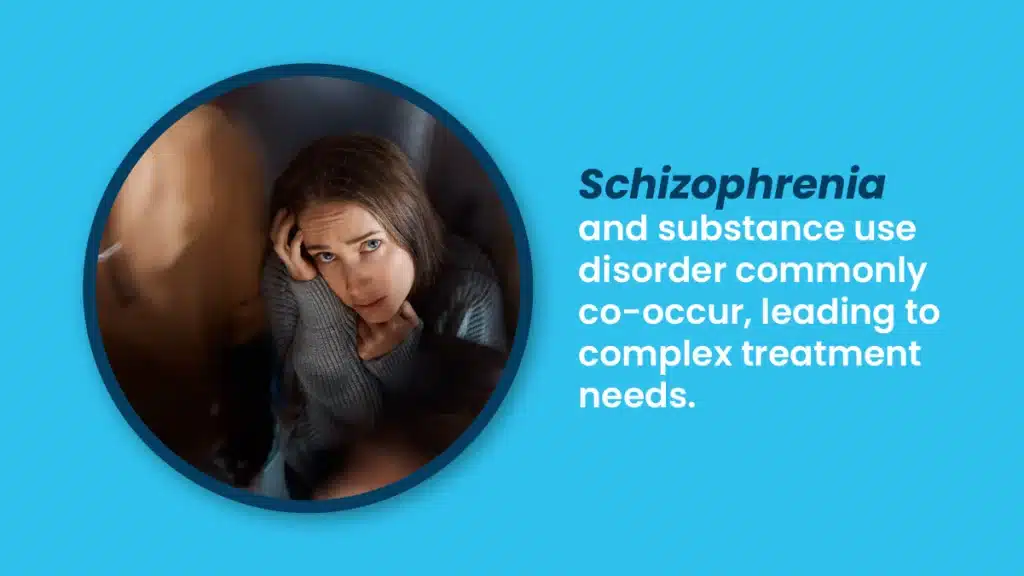 Schizophrenia and substance use disorder commonly-co-occur, leading to complex treatment needs.